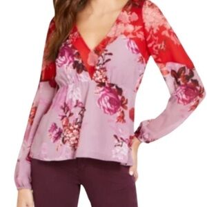 Guess Floral Sheer Blouse Size XL